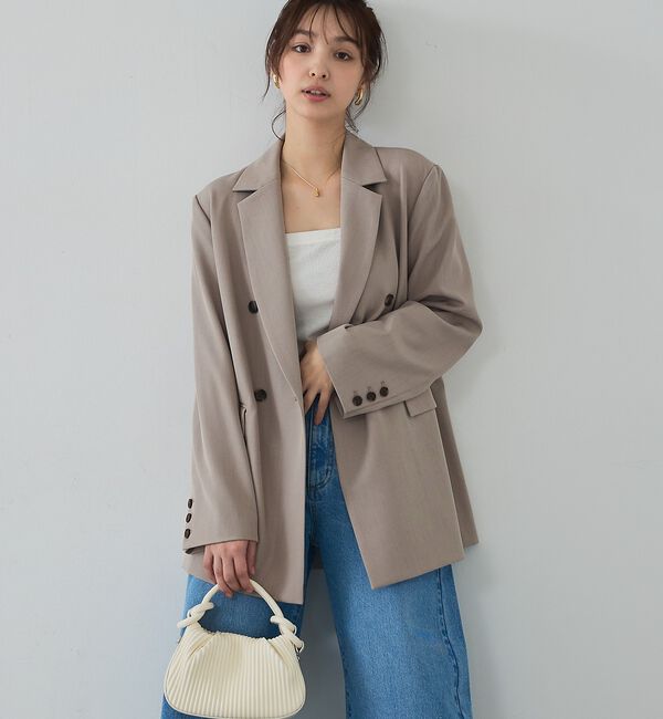 abahouse mavie「【総裏】ダブルジャケット/フリーサイズ/春アウター/長袖/春服」|その他|