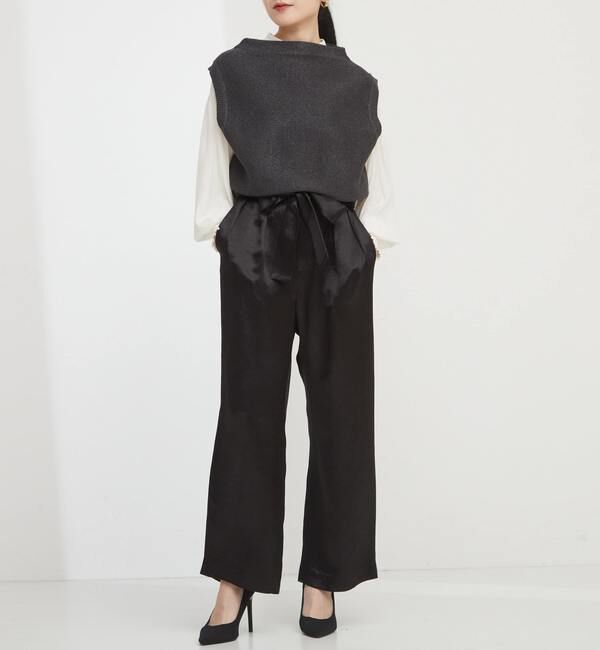 TIARA「リボンワイドストレートパンツ」|その他|