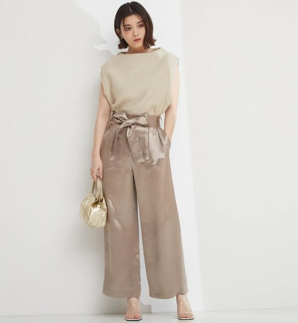 TIARA「リボンワイドストレートパンツ」|その他|