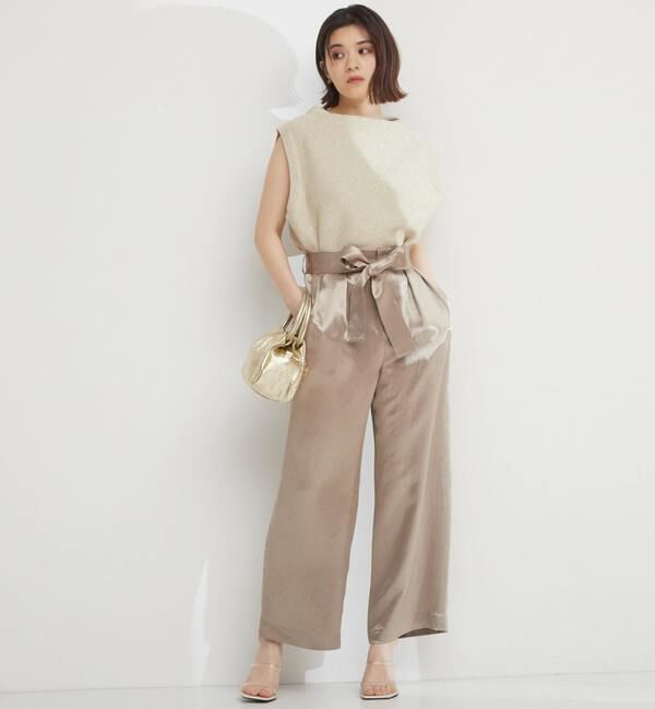 TIARA「リボンワイドストレートパンツ」|その他|
