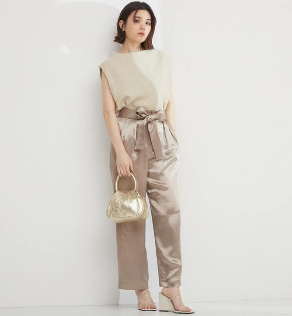 TIARA「リボンワイドストレートパンツ」|その他|