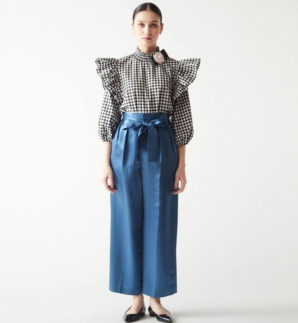 TIARA「リボンワイドストレートパンツ」|その他|