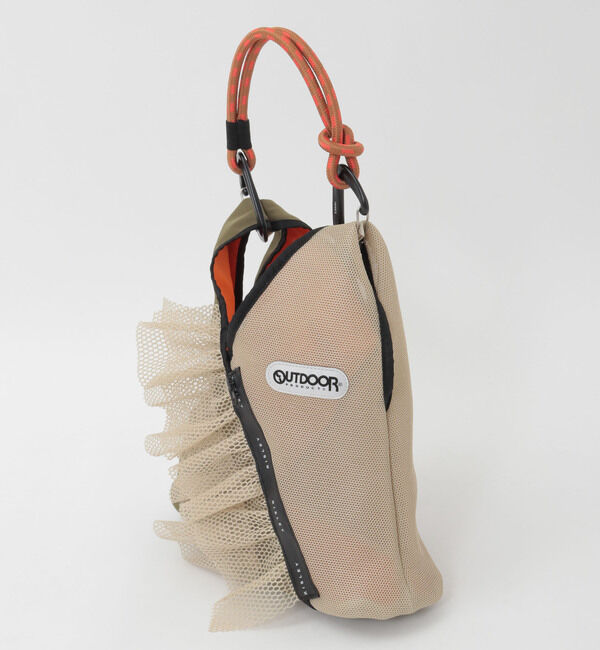 SOFFITTO「【RISLEY&times;OUTDOOR(リズレイ&times;アウトドア)】トライアングルフリルメッシュBAGミニ [R2601-TMM47]」|ハンドバッグ|