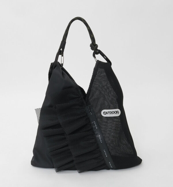 SOFFITTO「【RISLEY&times;OUTDOOR(リズレイ&times;アウトドア)】トライアングルフリルバッグ［R2601-TMM46］」|ショルダー・メッセンジャー|ブラック