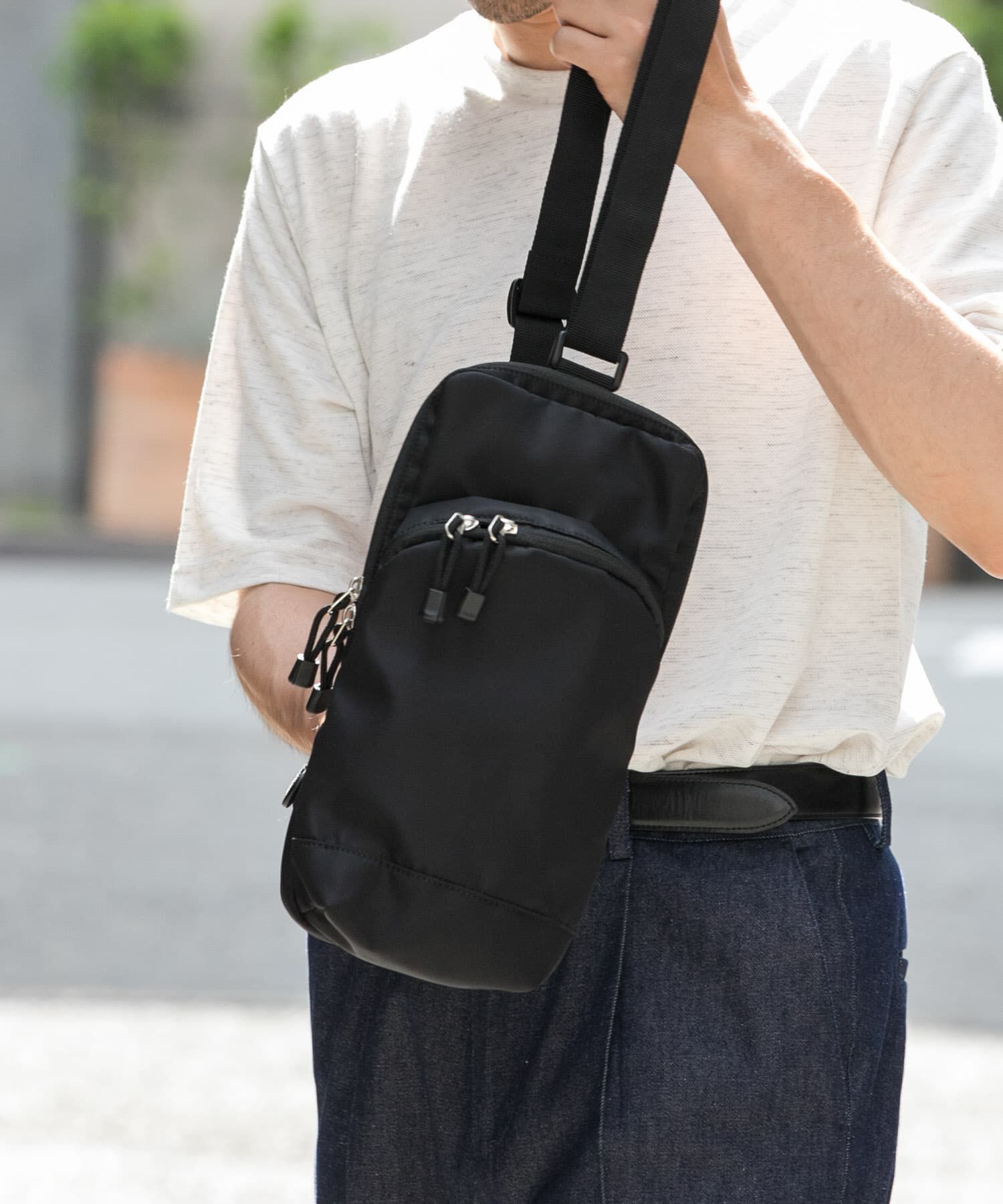 RODE SKO「パラコードスクエアボディバッグ」|ショルダー・メッセンジャー|ブラック