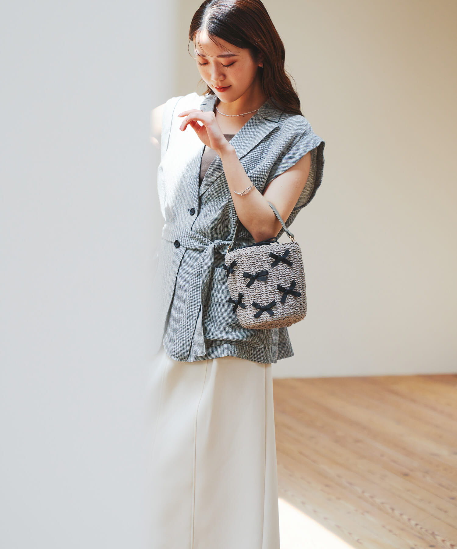 RODE SKO「リボンバスケットショルダーバッグ」|ショルダー・メッセンジャー|