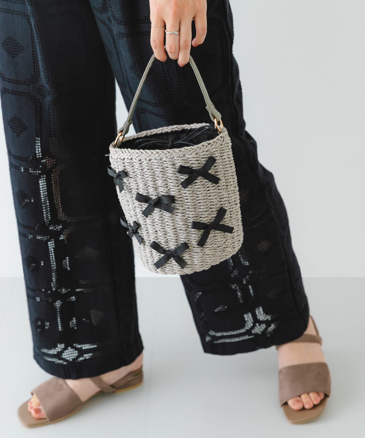 RODE SKO「リボンバスケットショルダーバッグ」|ショルダー・メッセンジャー|