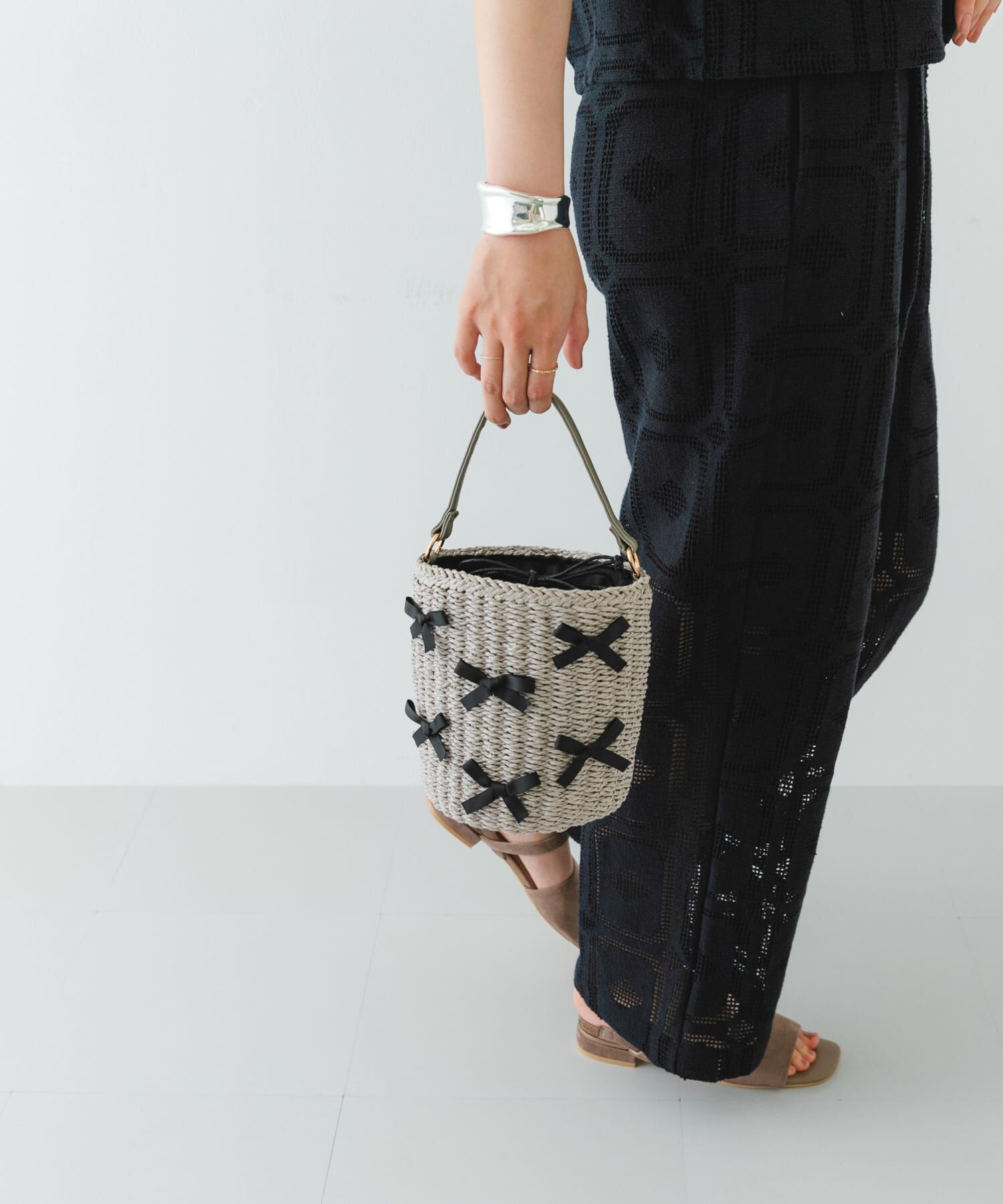 RODE SKO「リボンバスケットショルダーバッグ」|ショルダー・メッセンジャー|