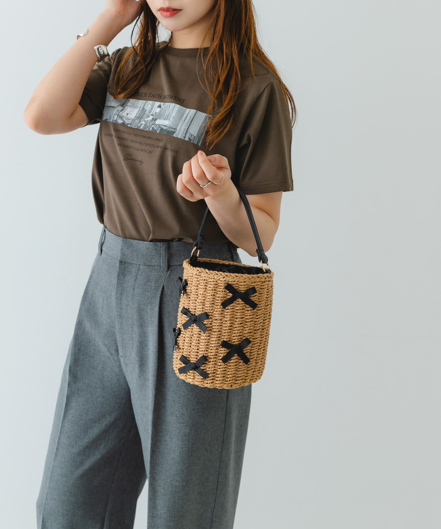 RODE SKO「リボンバスケットショルダーバッグ」|ショルダー・メッセンジャー|