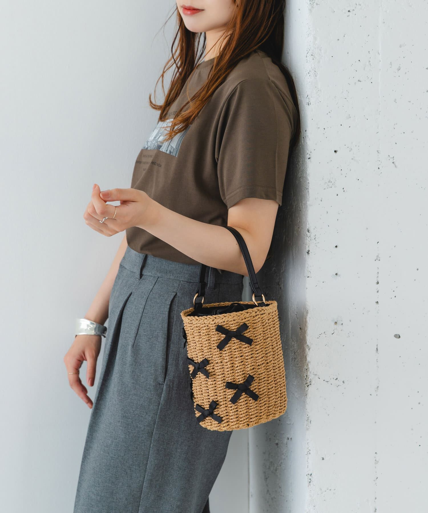 RODE SKO「リボンバスケットショルダーバッグ」|ショルダー・メッセンジャー|