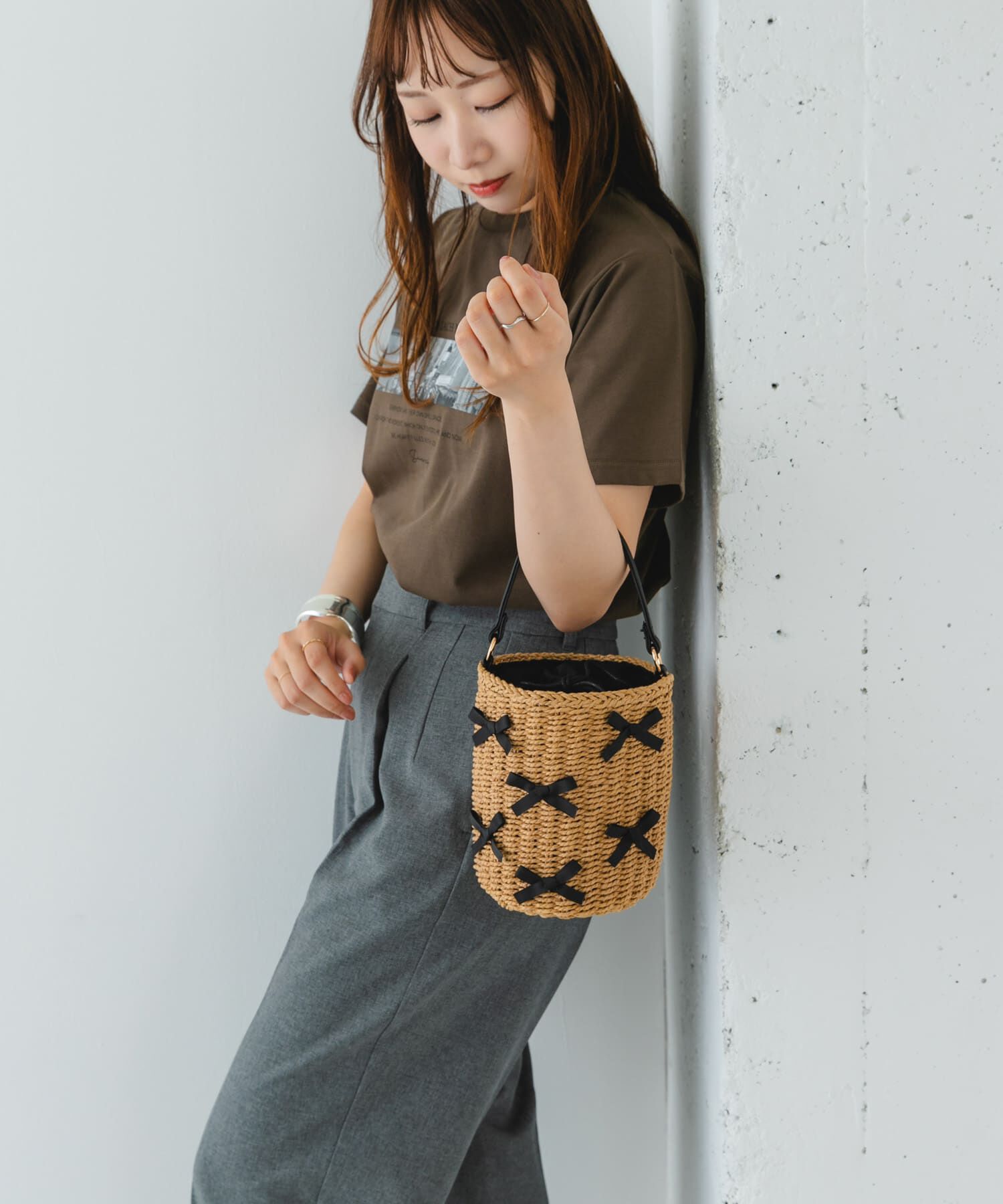 RODE SKO「リボンバスケットショルダーバッグ」|ショルダー・メッセンジャー|