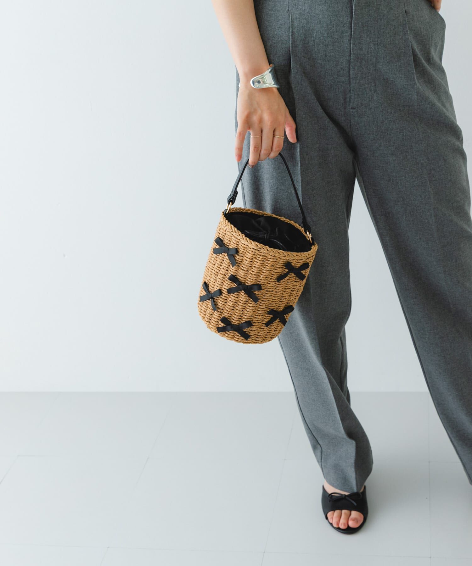 RODE SKO「リボンバスケットショルダーバッグ」|ショルダー・メッセンジャー|