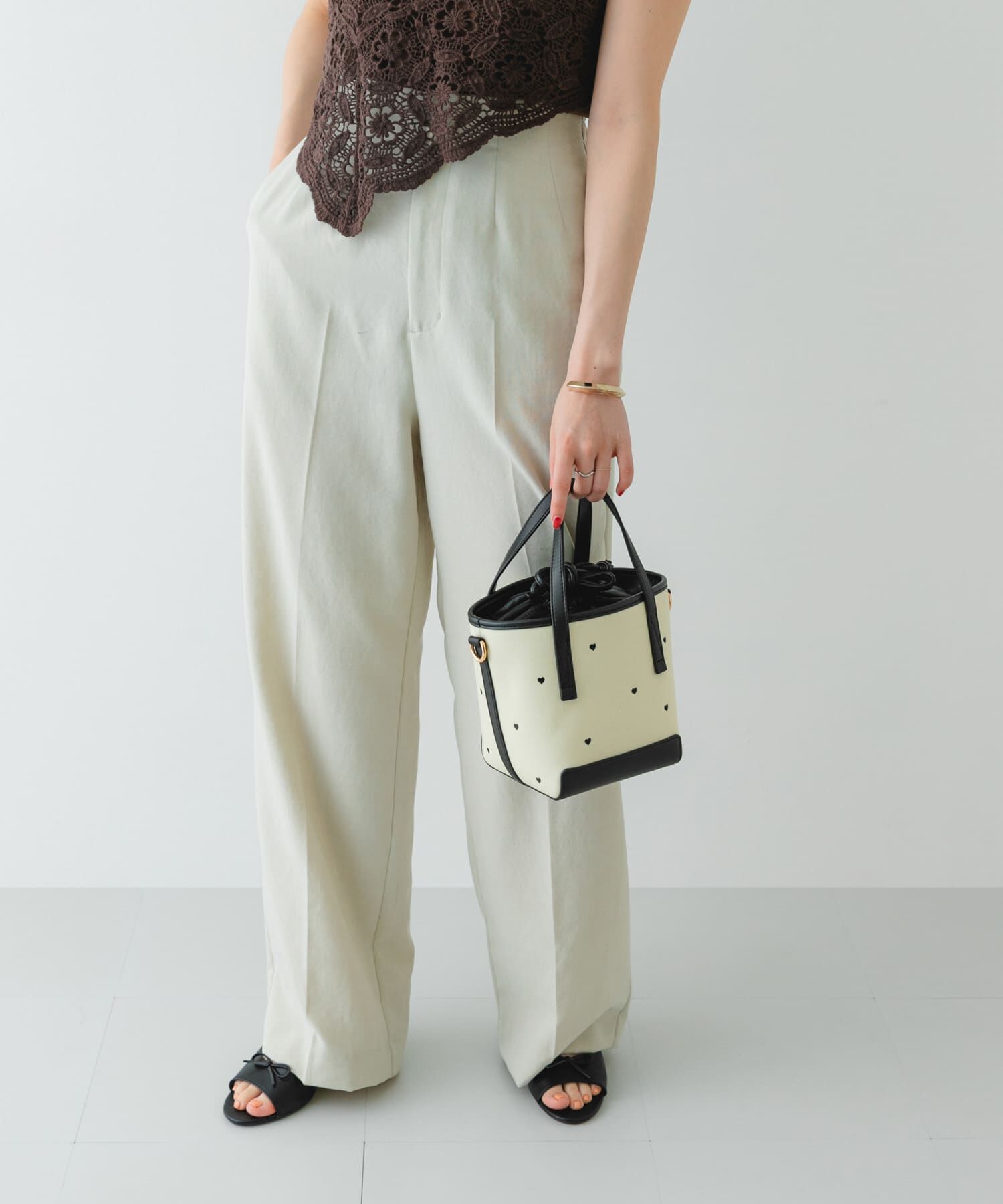 RODE SKO「『WEB/一部店舗限定カラー』刺繍バケツバッグ」|ハンドバッグ|