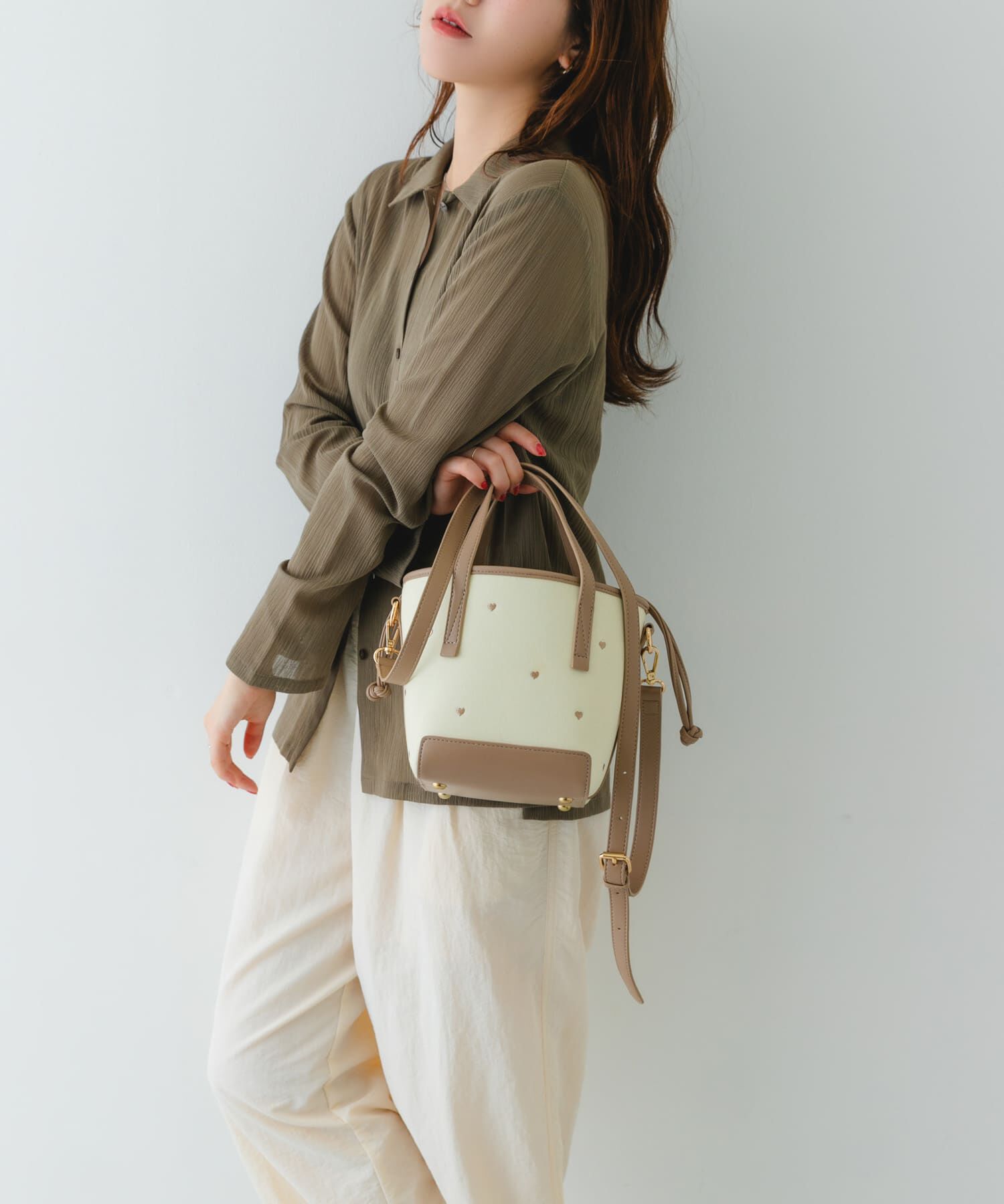 RODE SKO「『WEB/一部店舗限定カラー』刺繍バケツバッグ」|ハンドバッグ|