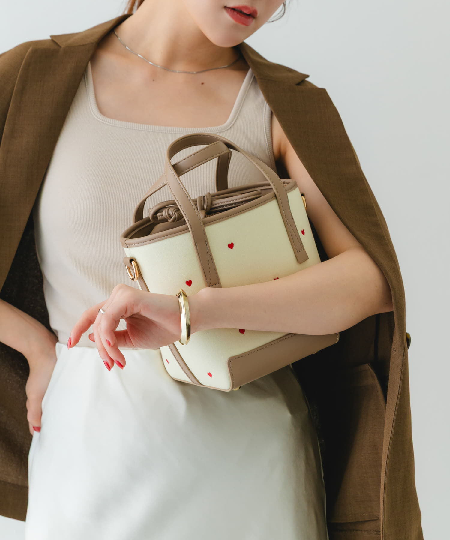 RODE SKO「『WEB/一部店舗限定カラー』刺繍バケツバッグ」|ハンドバッグ|