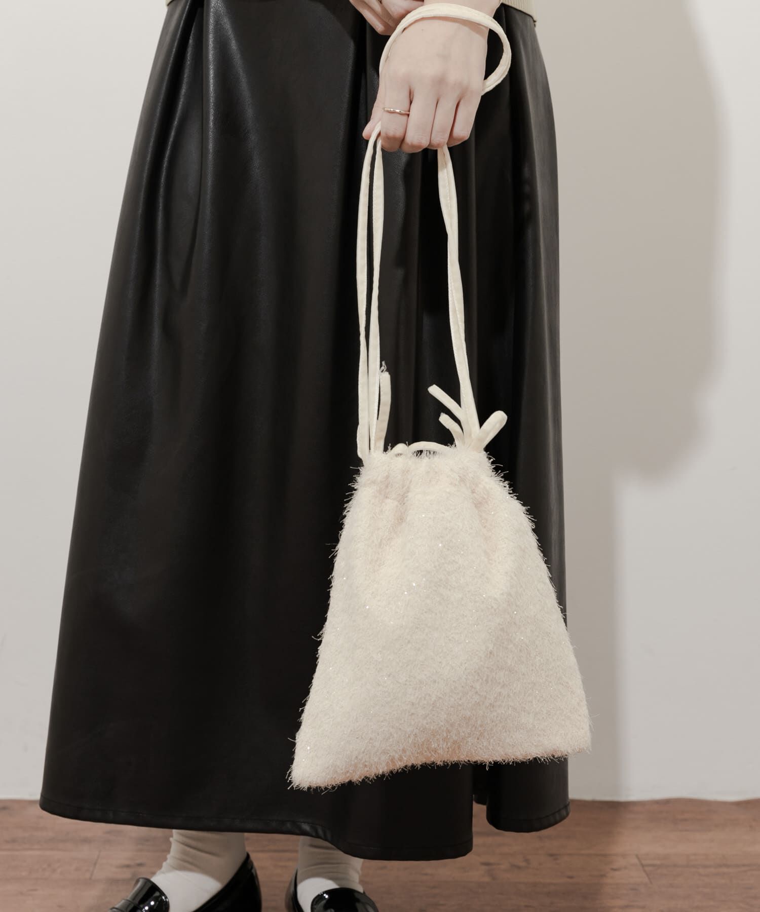 SMELLY「フリンジリボンキンチャクバッグ」|ショルダー・メッセンジャー|