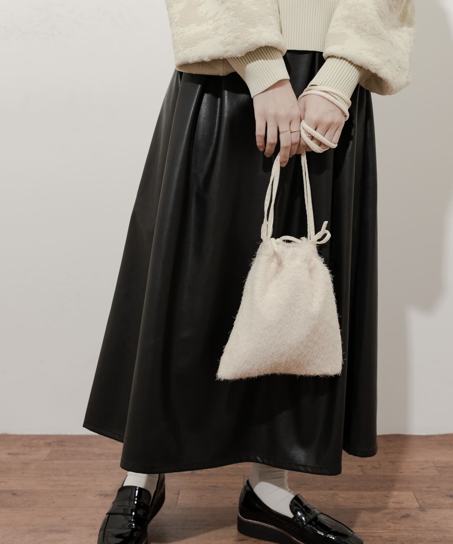 SMELLY「フリンジリボンキンチャクバッグ」|ショルダー・メッセンジャー|