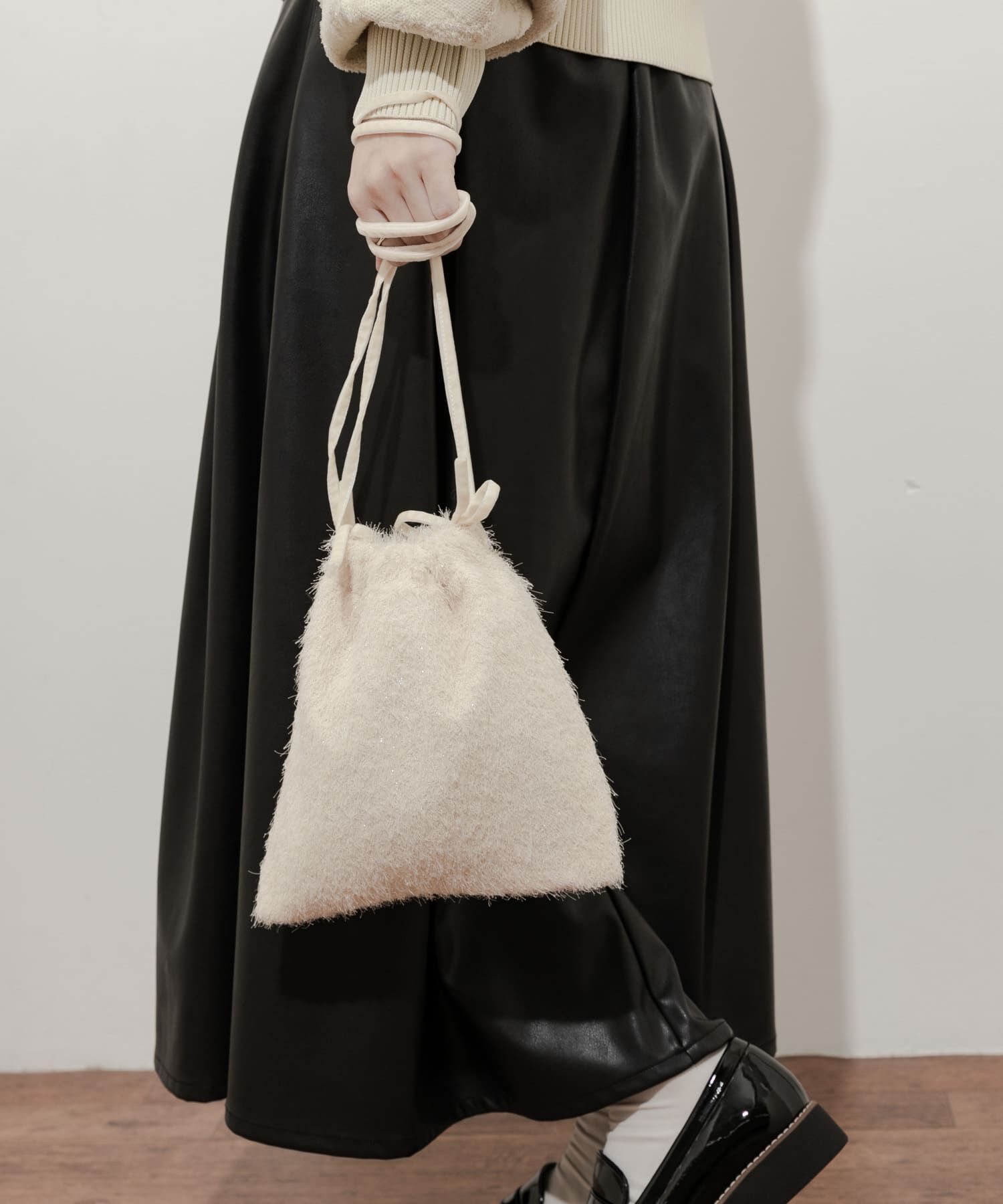 SMELLY「フリンジリボンキンチャクバッグ」|ショルダー・メッセンジャー|