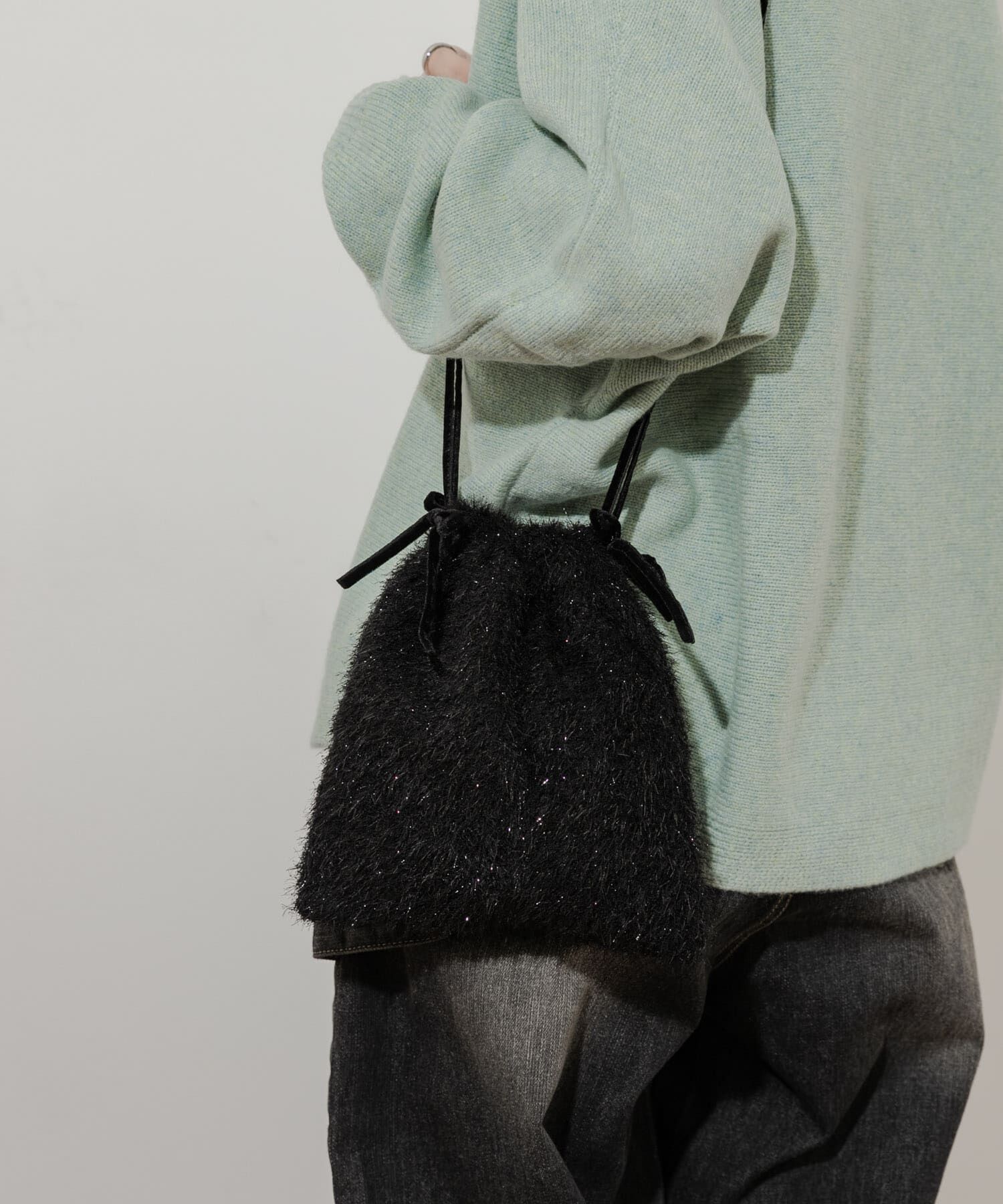 SMELLY「フリンジリボンキンチャクバッグ」|ショルダー・メッセンジャー|