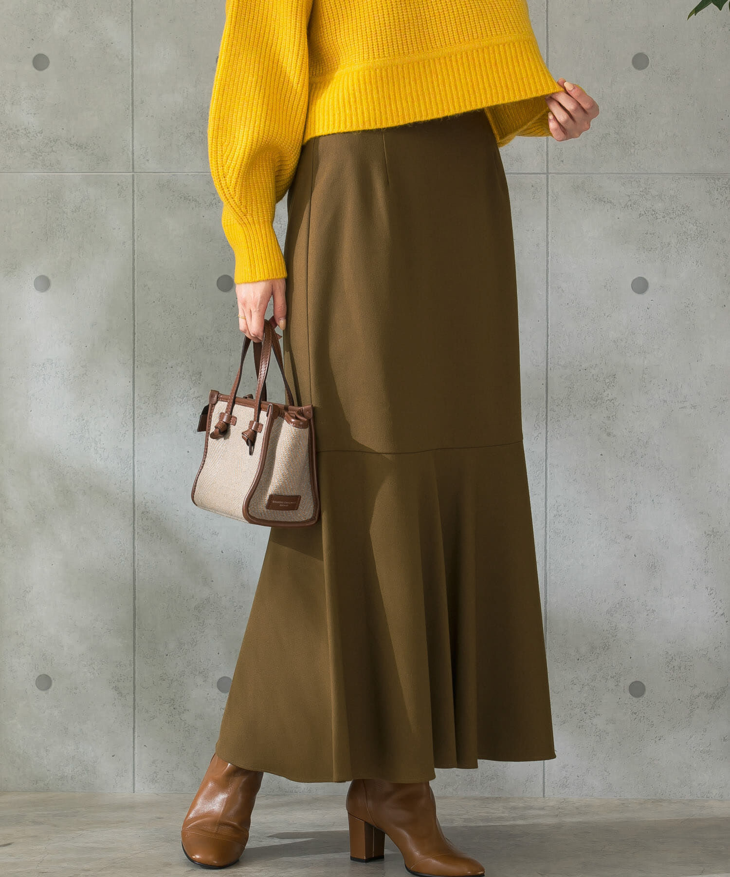 URBAN RESEARCH ROSSO「切替マーメイドスカート」|スカート|キャメル