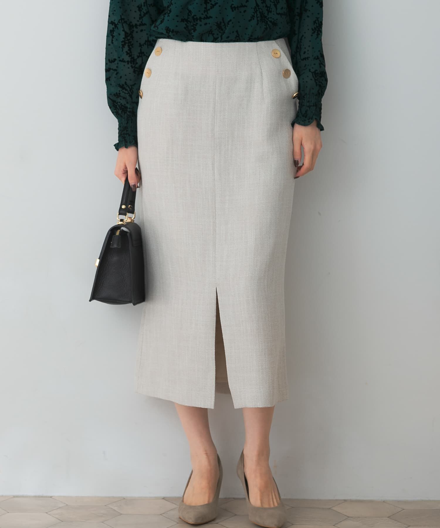 URBAN RESEARCH ROSSO「ボタンデザインタイトスリットスカート」|スカート|