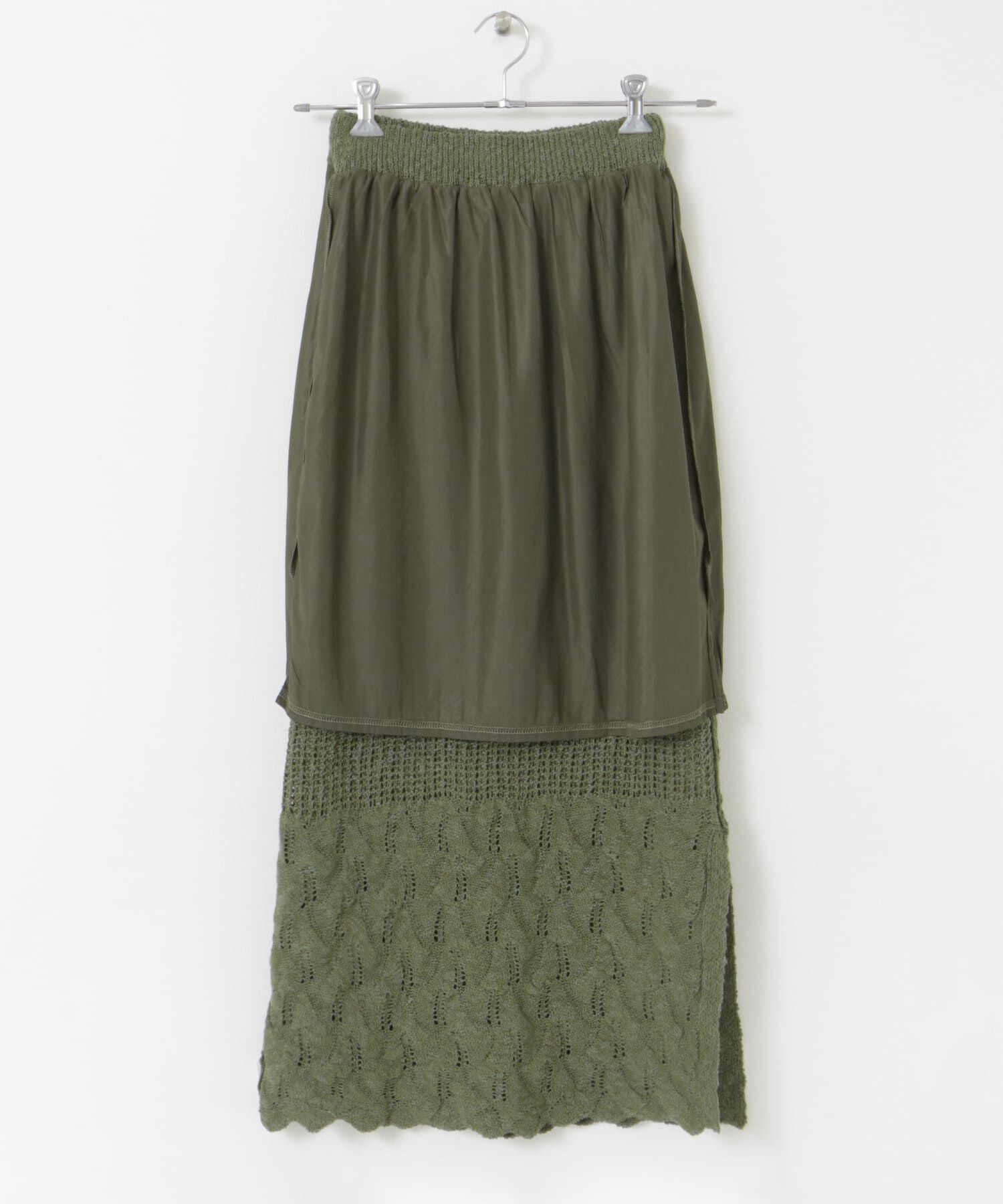 URBAN RESEARCH ROSSO「サイドスリットニットレーススカート」|スカート|