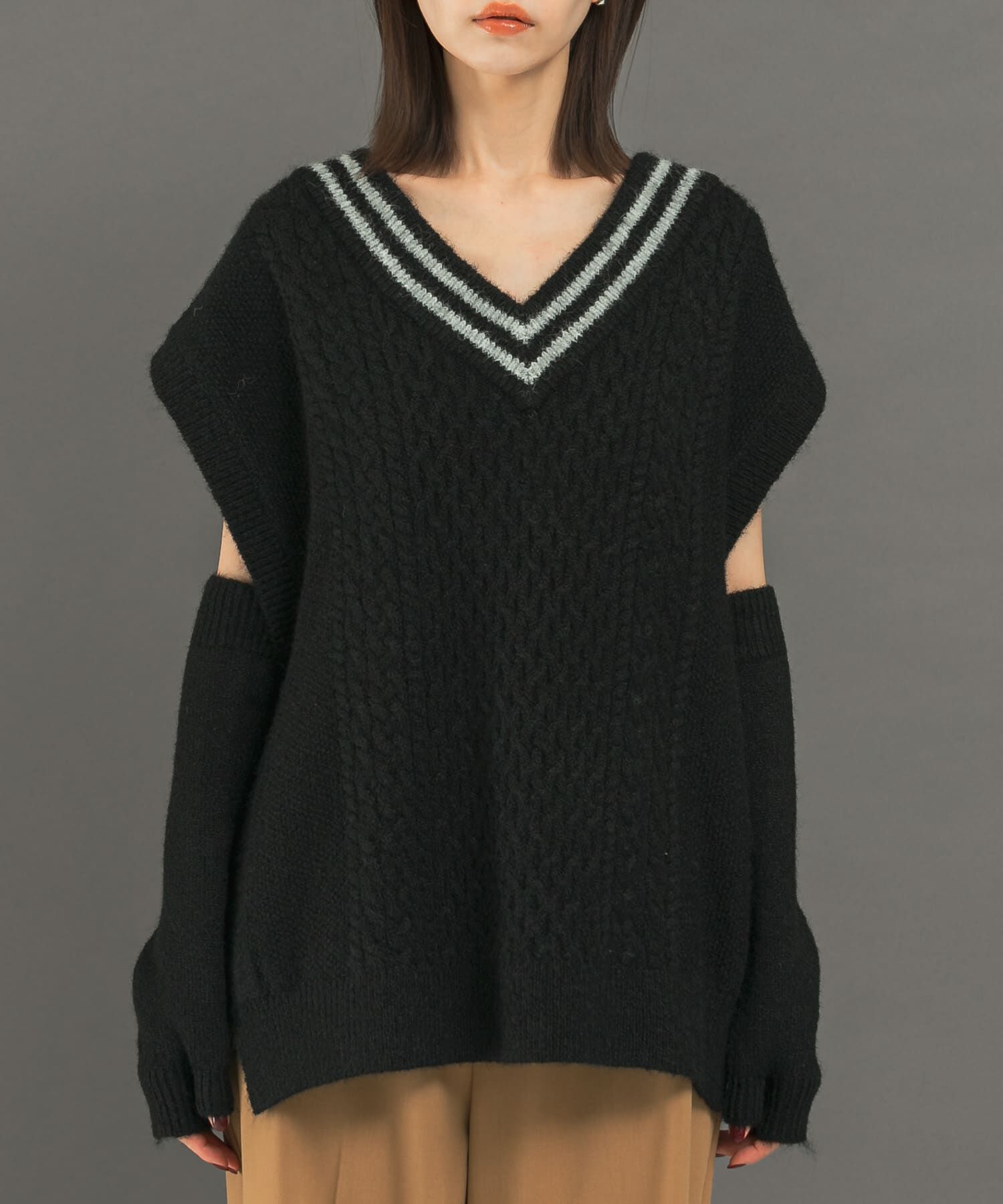 URBAN RESEARCH ROSSO「アームウォーマーセットニットベスト」|ニット・セーター|