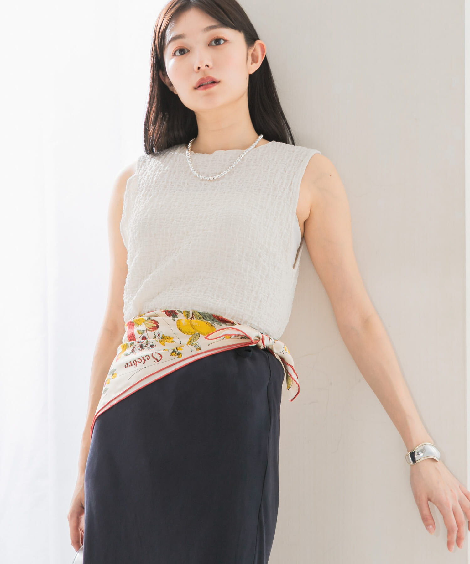 URBAN RESEARCH ROSSO「ランダムリンクルラッセルカットソー」|Tシャツ・カットソー|オフホワイト