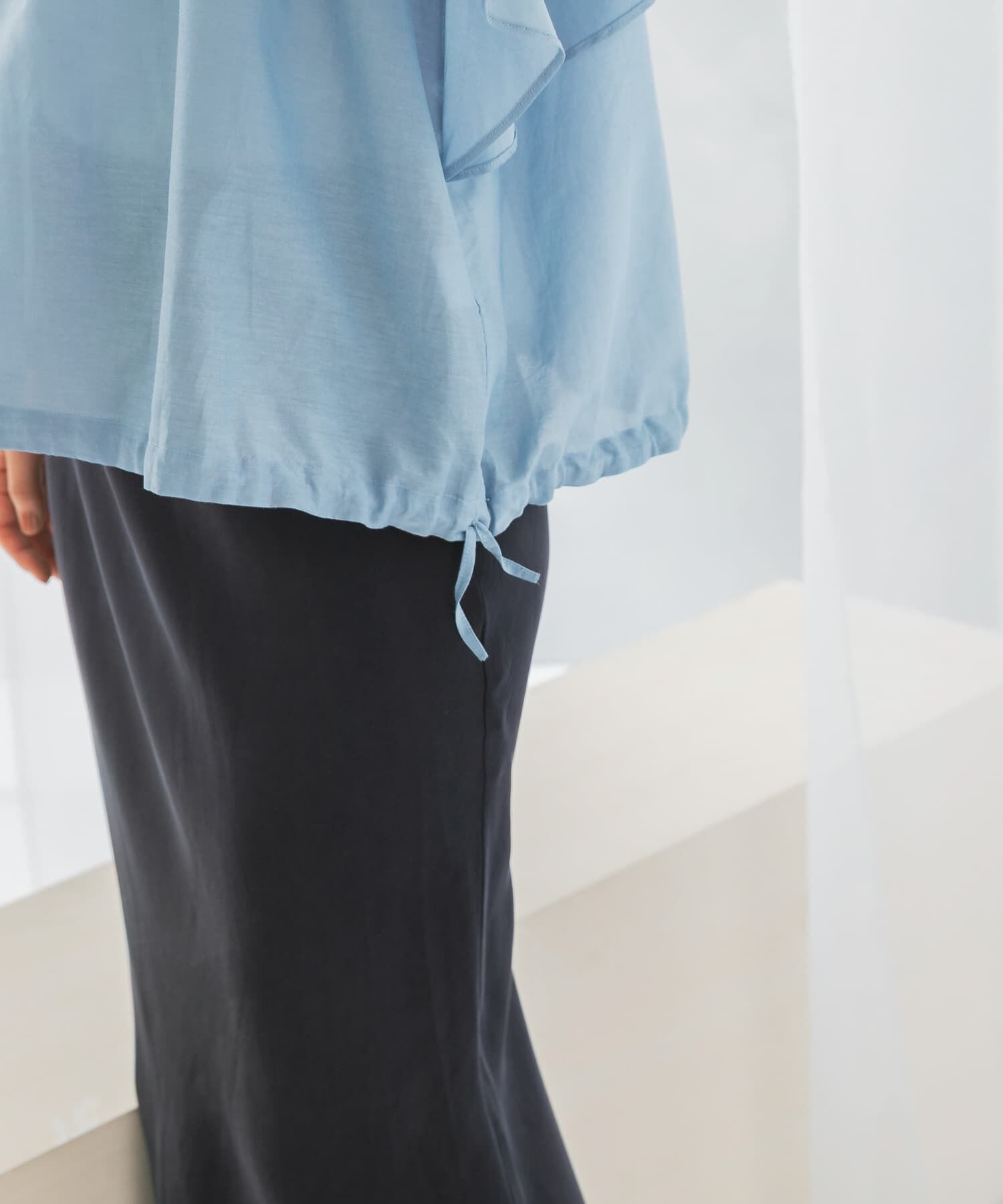 URBAN RESEARCH ROSSO「コットンシルクフレアスリーブブラウス」|シャツ・ブラウス|