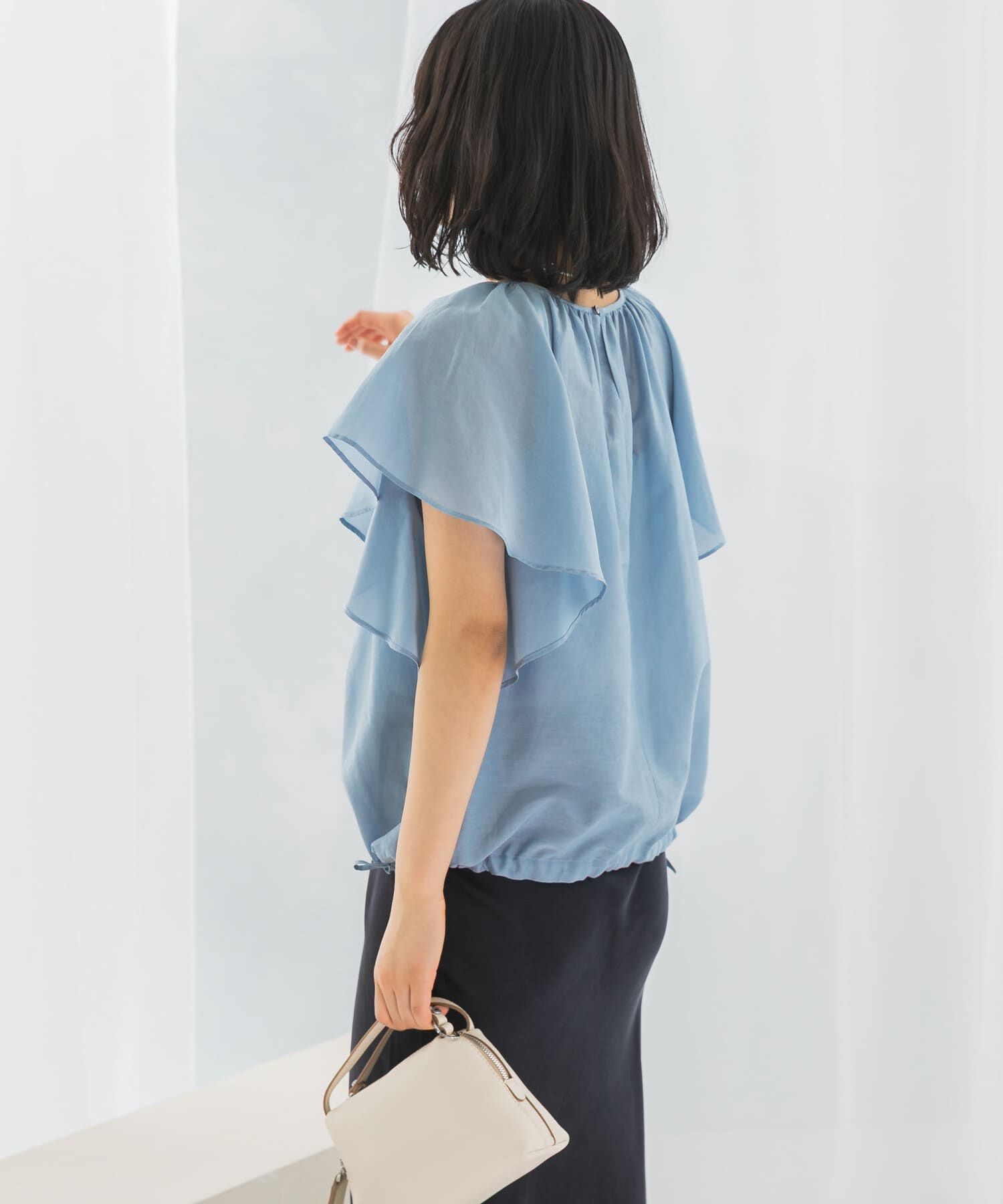 URBAN RESEARCH ROSSO「コットンシルクフレアスリーブブラウス」|シャツ・ブラウス|