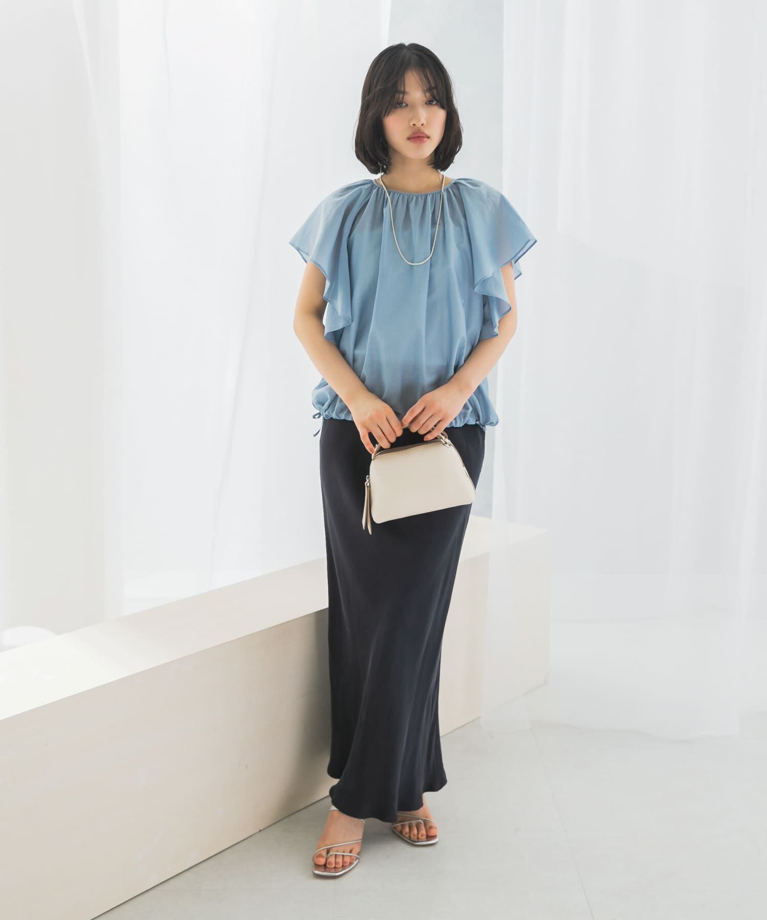 URBAN RESEARCH ROSSO「コットンシルクフレアスリーブブラウス」|シャツ・ブラウス|