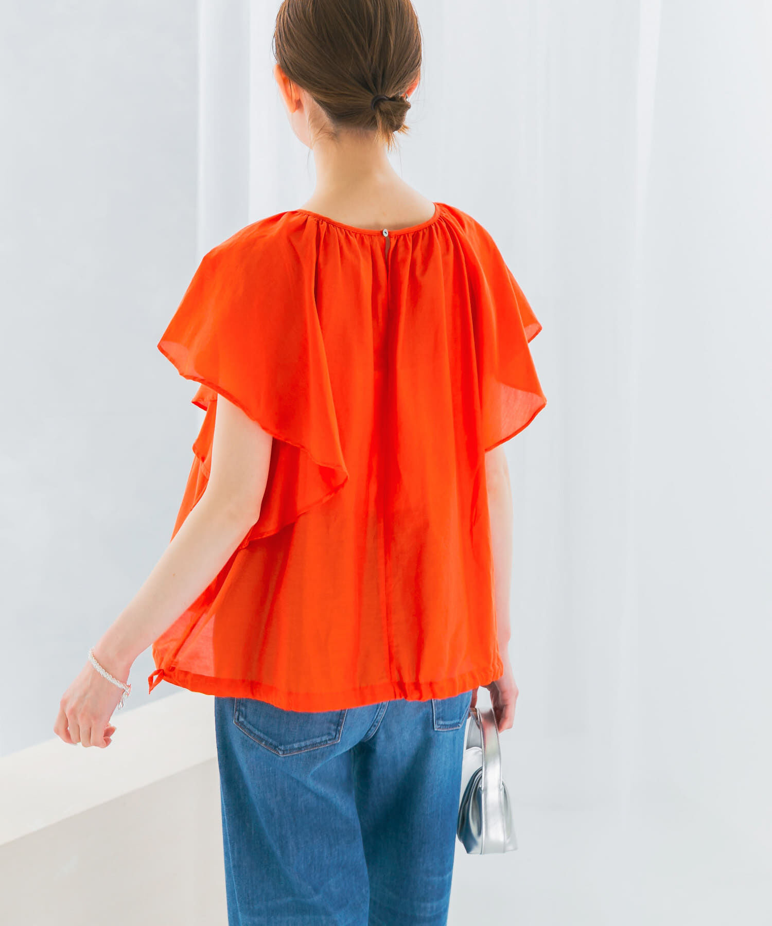 URBAN RESEARCH ROSSO「コットンシルクフレアスリーブブラウス」|シャツ・ブラウス|