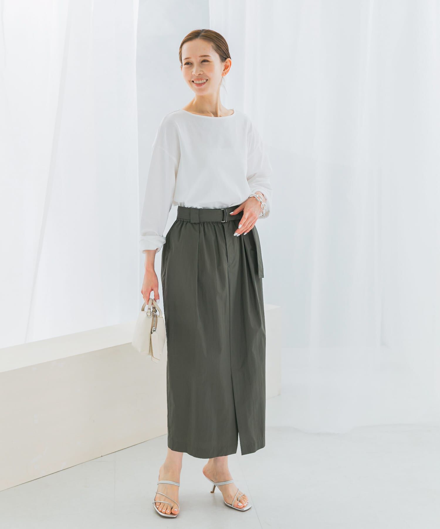 URBAN RESEARCH ROSSO「ベルト付スカート」|スカート|