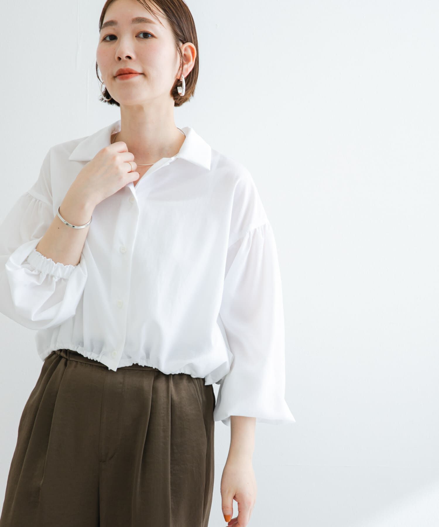 URBAN RESEARCH ROSSO「F by ROSSO　UVCUT撥水ボリュームスリーブシャツ」|シャツ・ブラウス|