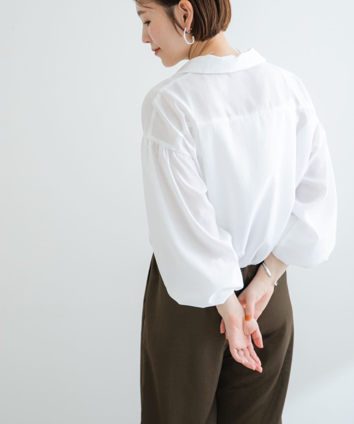 URBAN RESEARCH ROSSO「F by ROSSO　UVCUT撥水ボリュームスリーブシャツ」|シャツ・ブラウス|