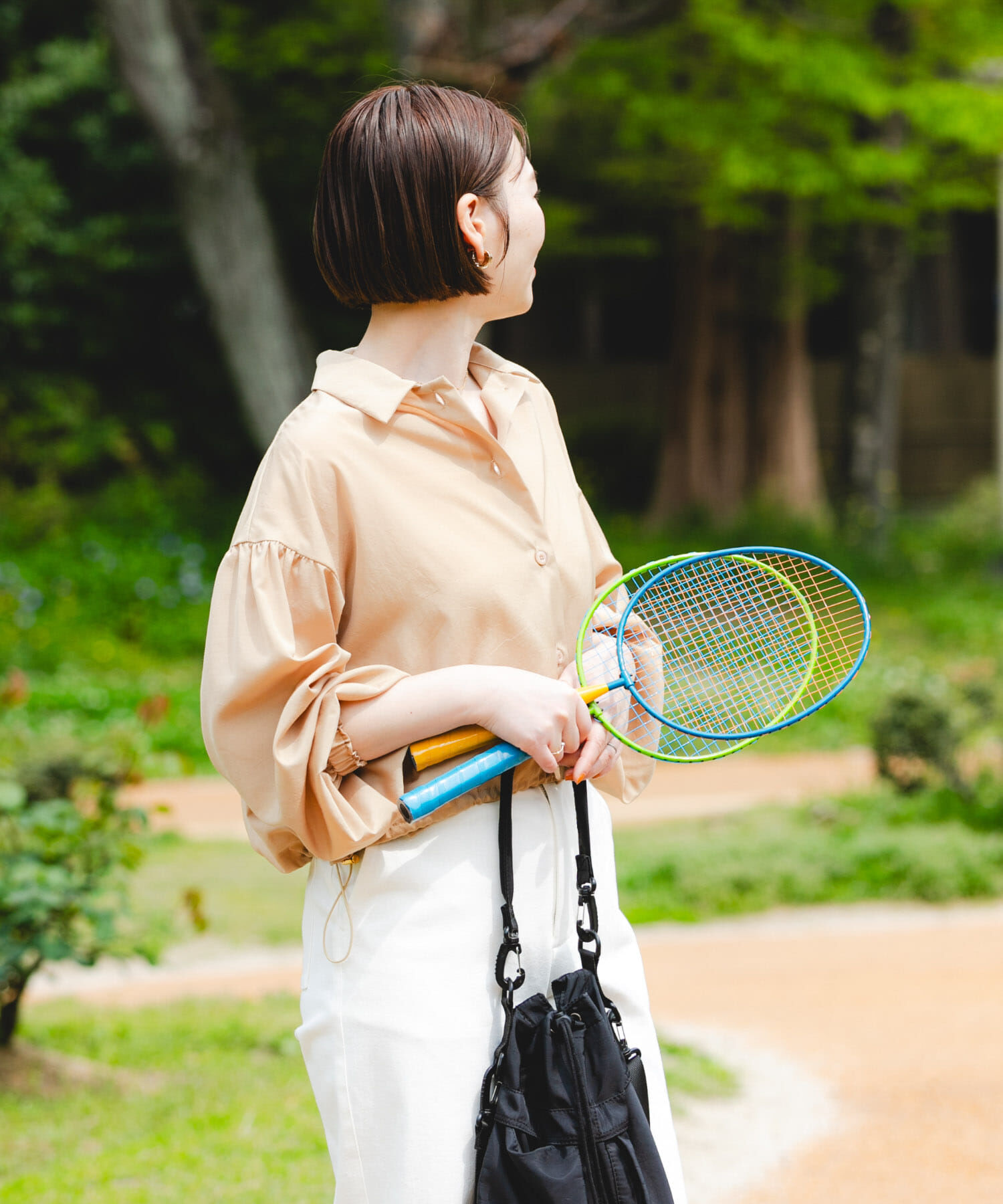 URBAN RESEARCH ROSSO「F by ROSSO　UVCUT撥水ボリュームスリーブシャツ」|シャツ・ブラウス|