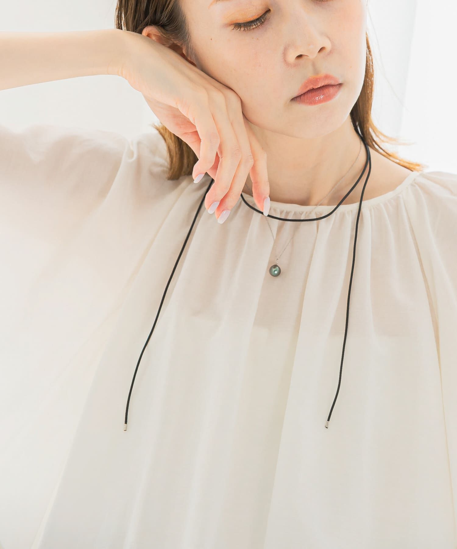 URBAN RESEARCH ROSSO「Favorible　Black Pearl Combi Necklace」|ネックレス|