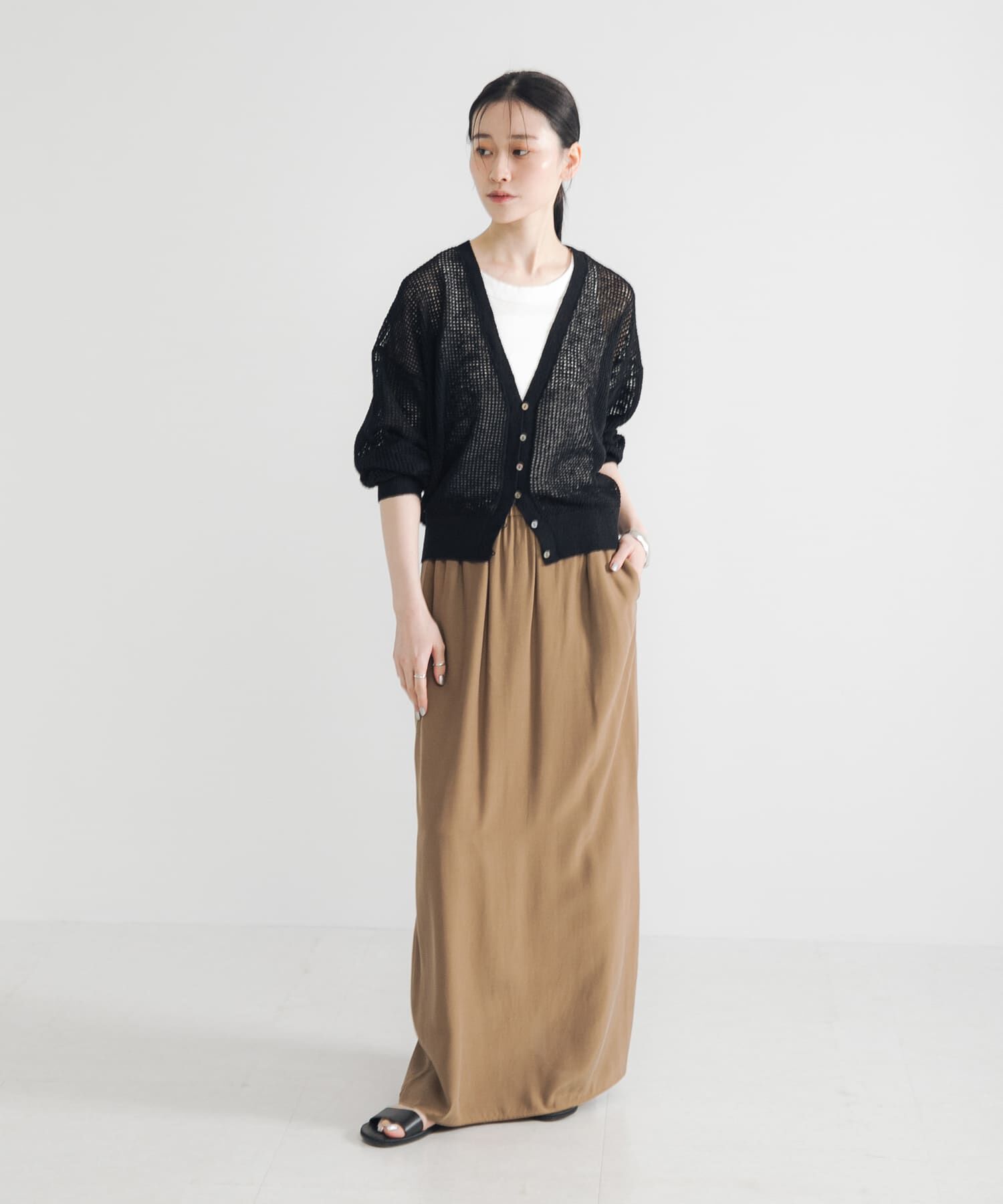 URBAN RESEARCH「キュプラレーヨンギャザーIラインスカート」|スカート|