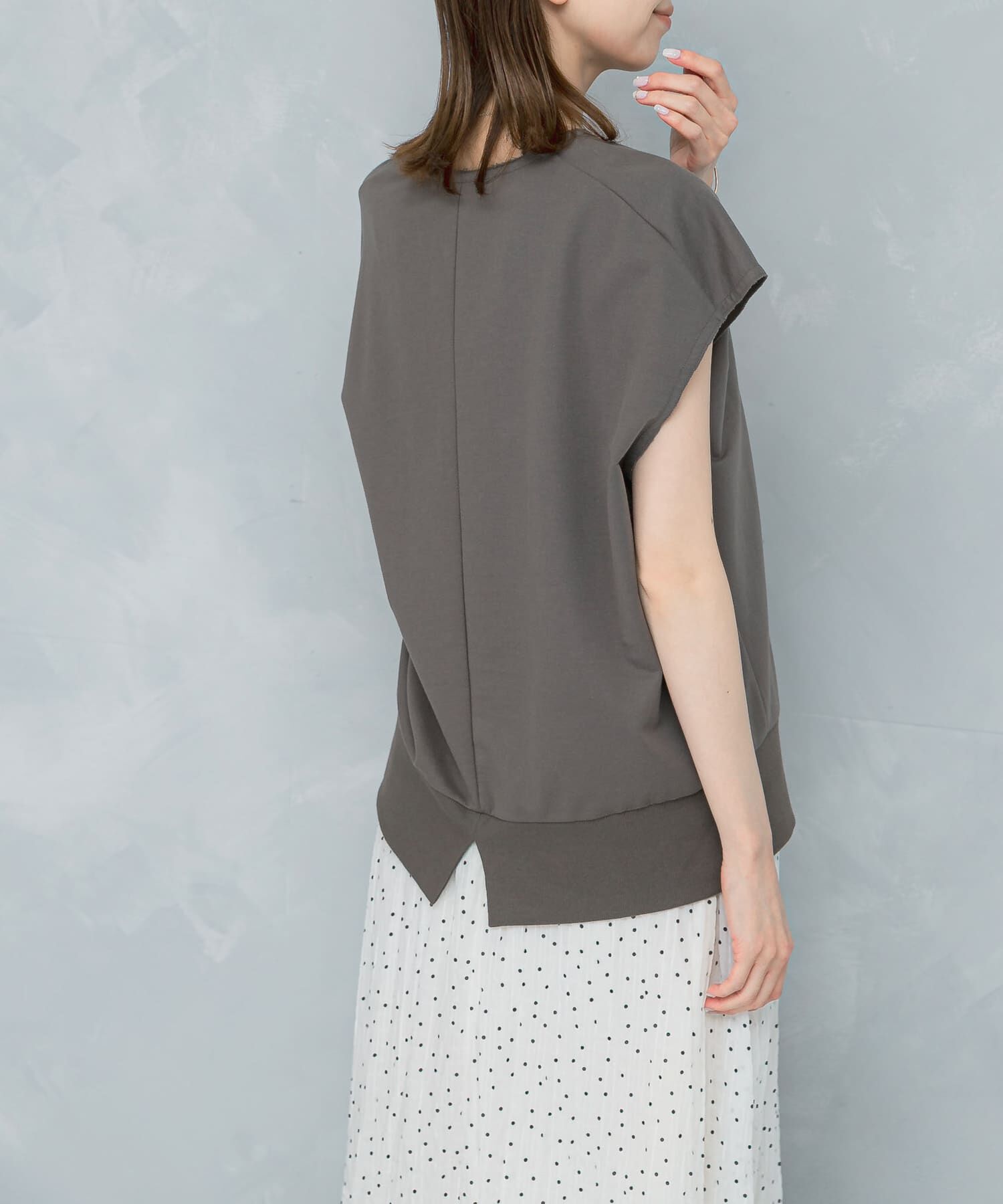 URBAN RESEARCH ROSSO「フレンチスリーブライトスエット」|スウェット・ジャージ|チャコールグレー