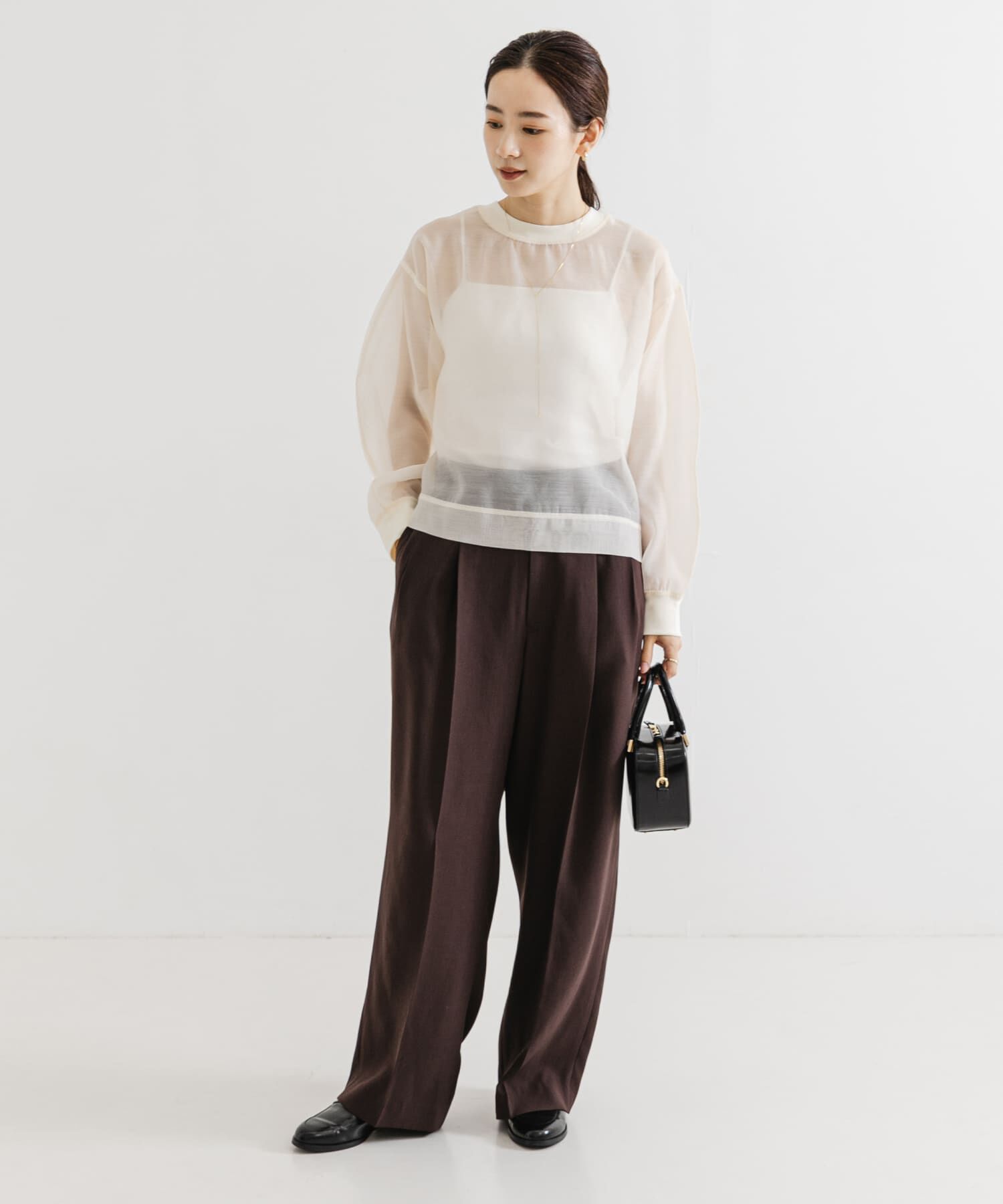 URBAN RESEARCH「オーガンジーシアートップス」|Tシャツ・カットソー|