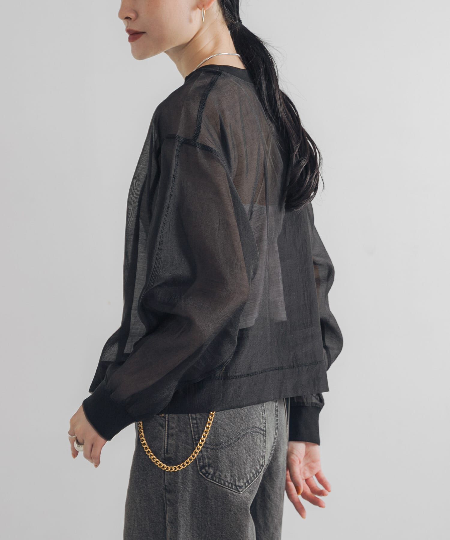 URBAN RESEARCH「オーガンジーシアートップス」|Tシャツ・カットソー|