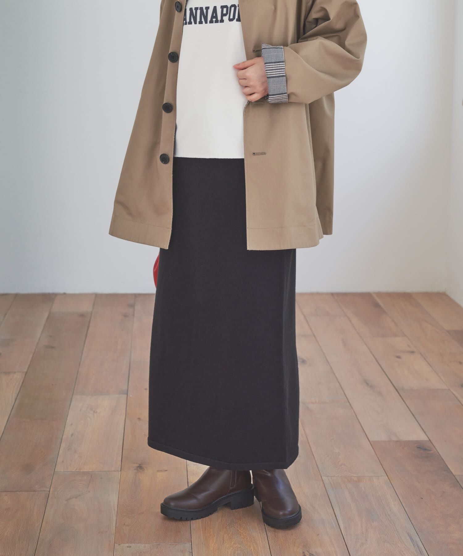 URBAN RESEARCH DOORS「『仁村紗和さん着用』『UR TECH 200日ニット』ストレートスカート」|スカート|