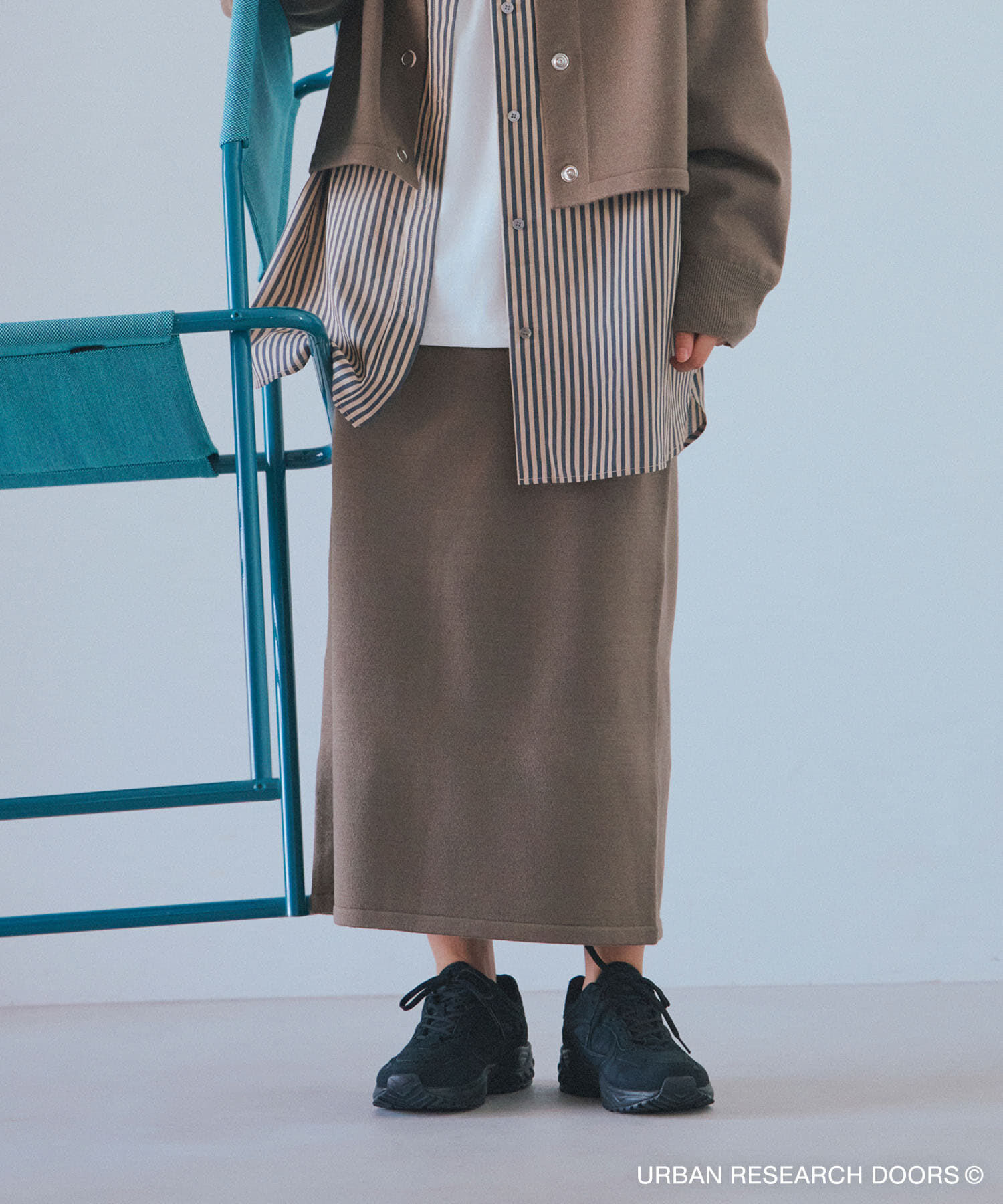 URBAN RESEARCH DOORS「『仁村紗和さん着用』『UR TECH 200日ニット』ストレートスカート」|スカート|