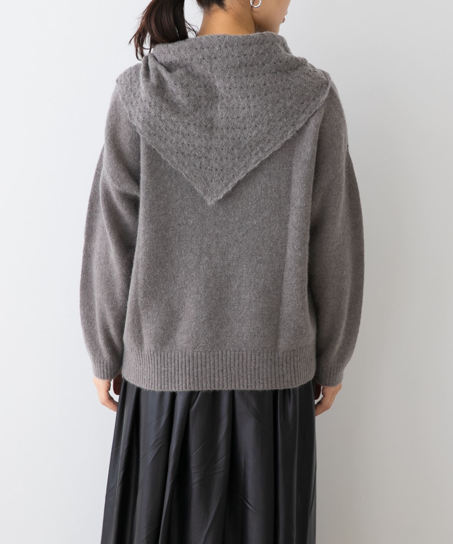 URBAN RESEARCH ROSSO「F by ROSSO　ヘアリーニットプルオーバー+ニットスカーフ」|ニット・セーター|