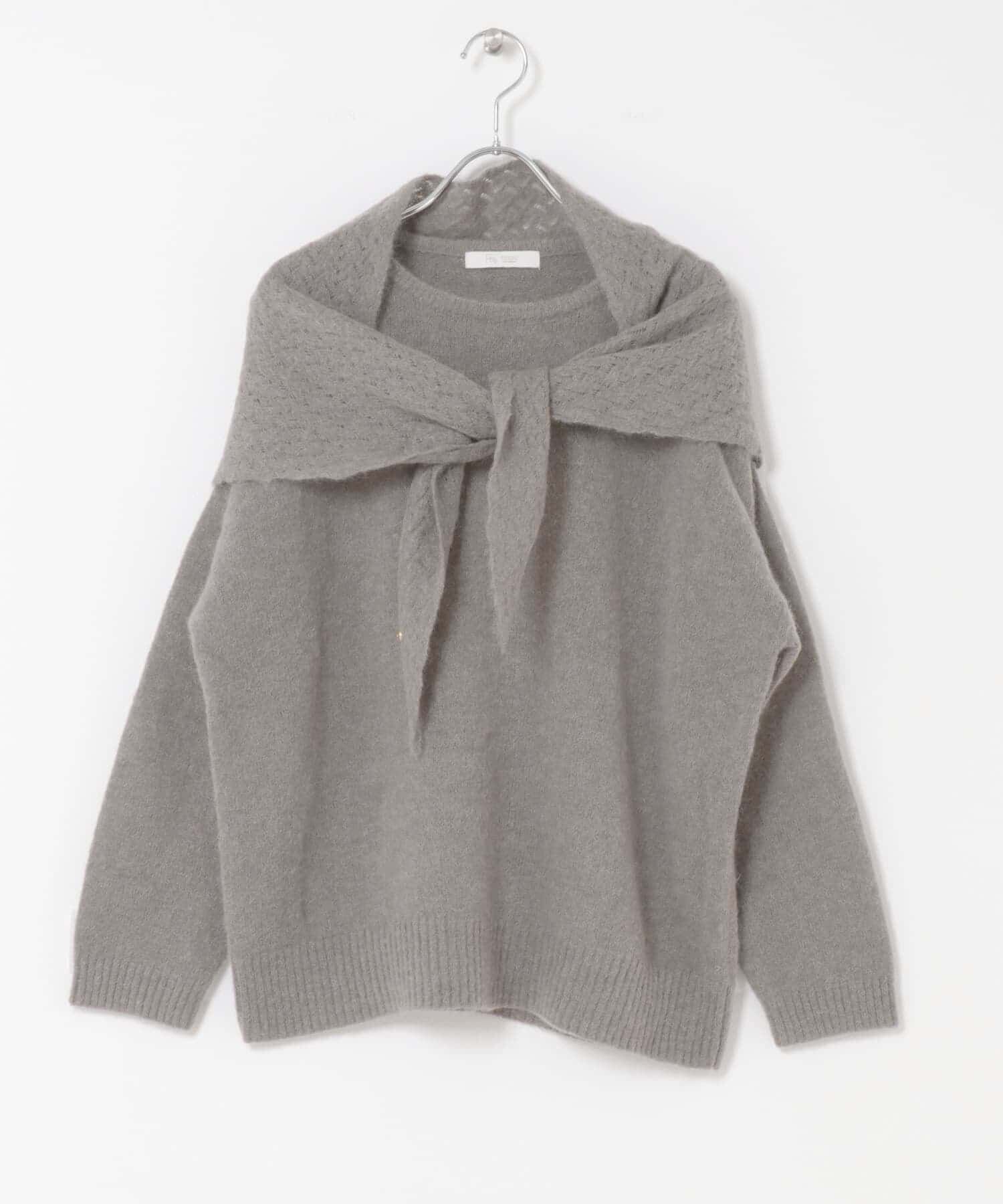 URBAN RESEARCH ROSSO「F by ROSSO　ヘアリーニットプルオーバー+ニットスカーフ」|ニット・セーター|