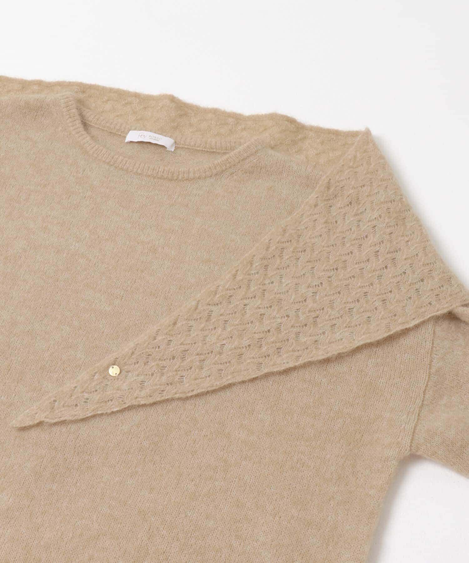 URBAN RESEARCH ROSSO「F by ROSSO　ヘアリーニットプルオーバー+ニットスカーフ」|ニット・セーター|