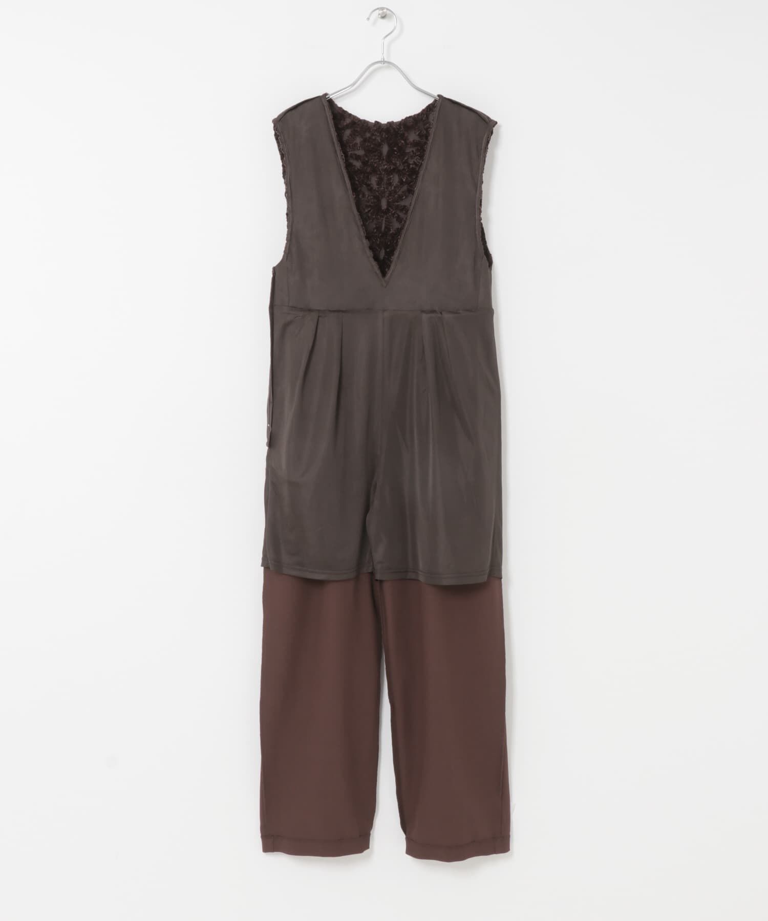 URBAN RESEARCH ROSSO「F by ROSSO　モールレース切替オールインワン」|スカート|