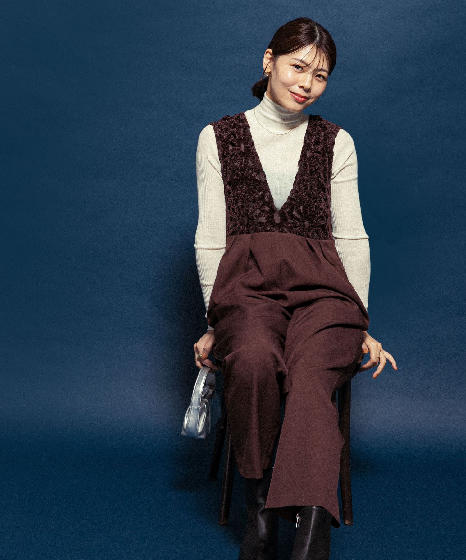 URBAN RESEARCH ROSSO「F by ROSSO　モールレース切替オールインワン」|スカート|