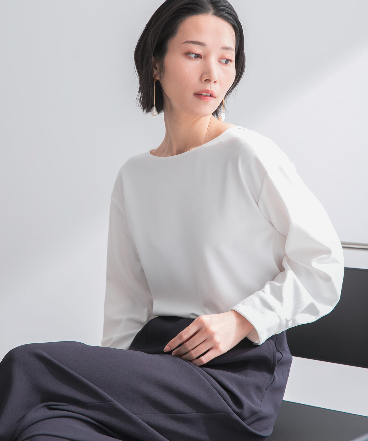 URBAN RESEARCH ROSSO「ストレッチジョーゼットブラウス」|シャツ・ブラウス|