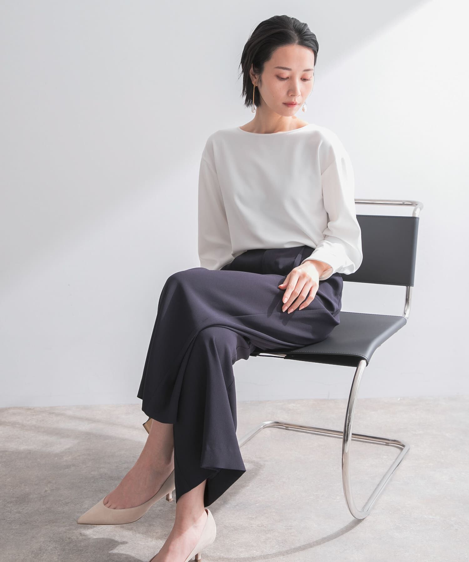 URBAN RESEARCH ROSSO「ストレッチジョーゼットブラウス」|シャツ・ブラウス|